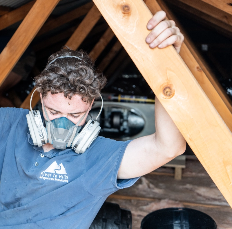 Dust clogging air conditioner coil